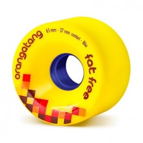 Orangatang Fat Free 65mm 86a Yellow longboard wheels